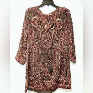 NWOT Calypso St. Barth Paisley 100% Silk Dress Small